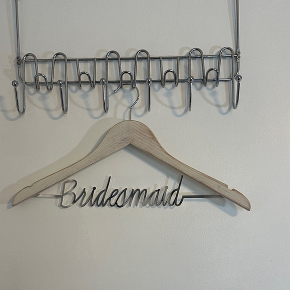 Bridesmaid Wooden Hanger with Silver Text - Picture 3 of 4